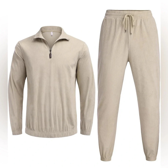 COOFANDY Men’s 2 piece corduroy tracksuit - Picture 4 of 4